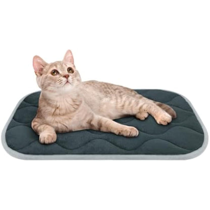 furrybaby Dog Bed Mat Flat Crate Mat with Anti-Slip Bottom Machine Washable Pet Kennel Pad for Dog Sleeping (XS 22x13'', Grey Mat)