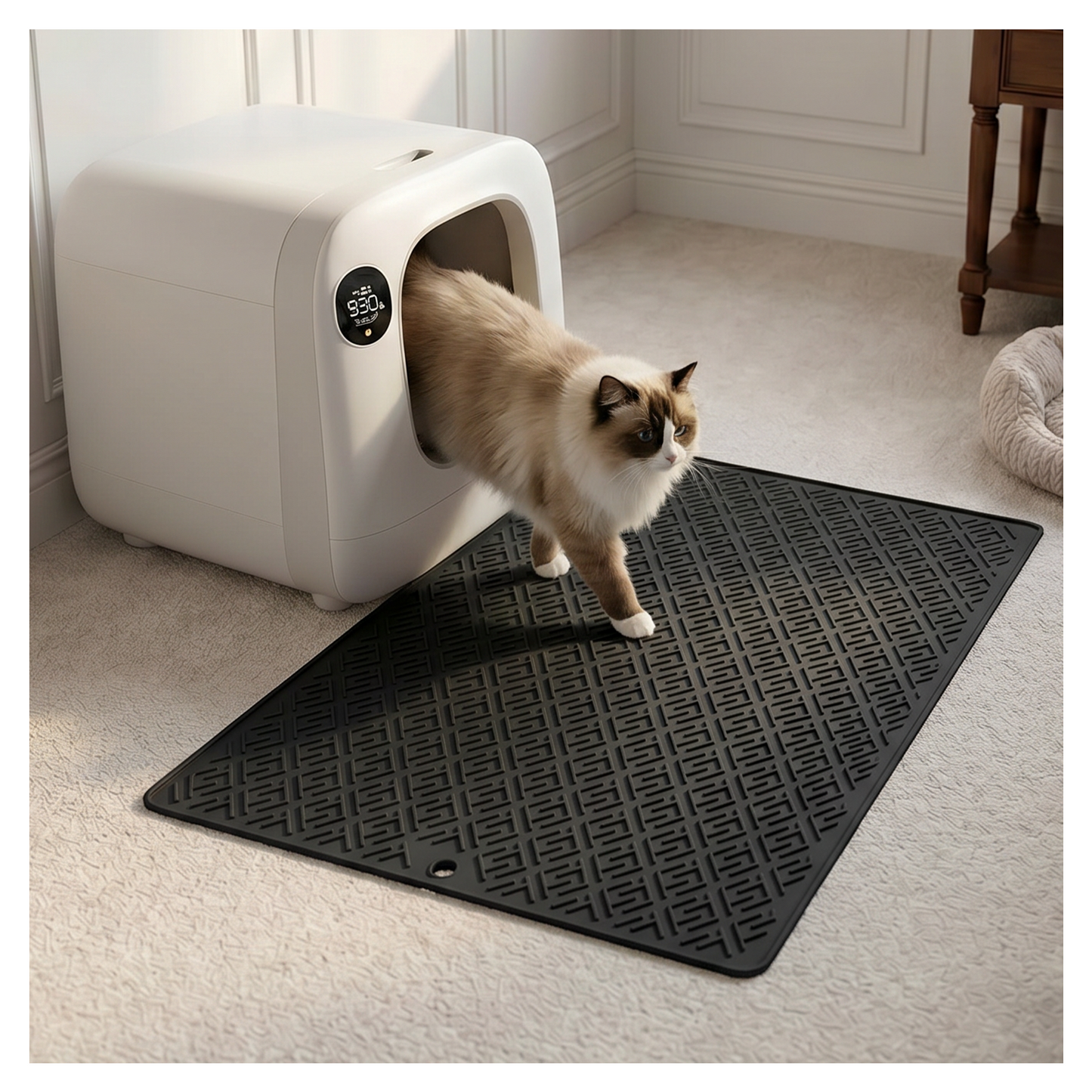 Furrybaby Geometric Maze Silicone Cat Litter Mat