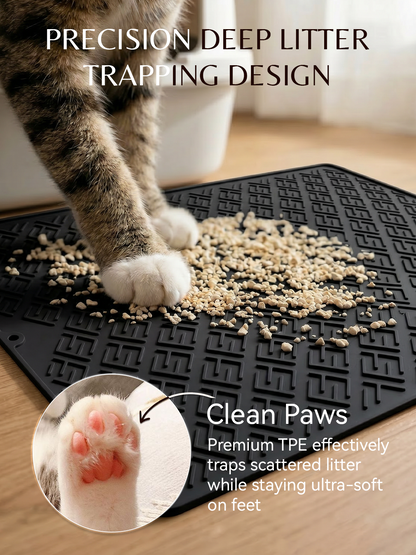 Furrybaby Geometric Maze Silicone Cat Litter Mat