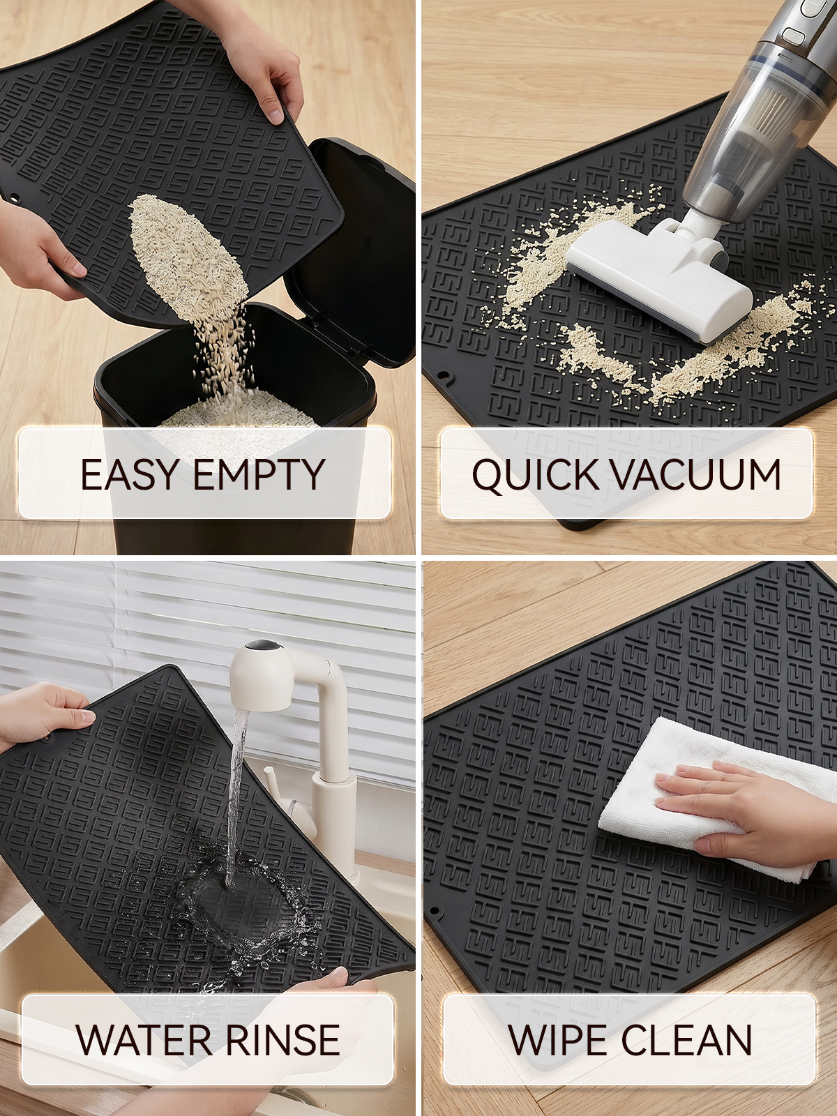 Furrybaby Geometric Maze Silicone Cat Litter Mat