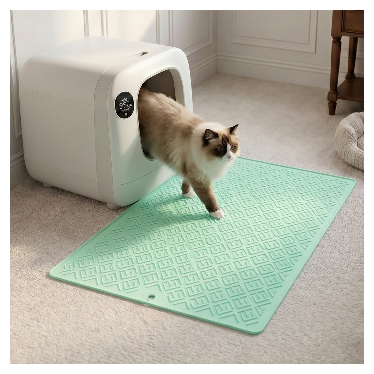 Furrybaby Geometric Maze Silicone Cat Litter Mat