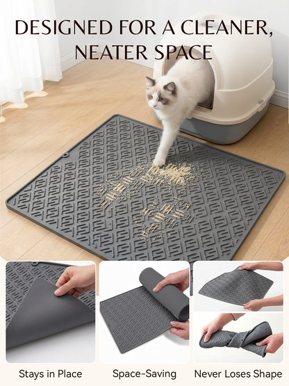 Furrybaby Geometric Maze Silicone Cat Litter Mat