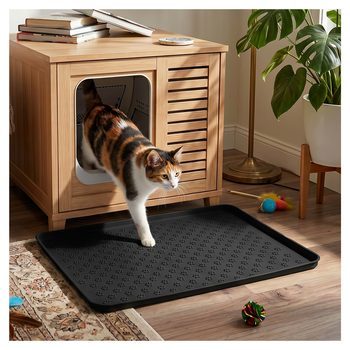 Furrybaby Silicone Paw Print Cat Litter Mat