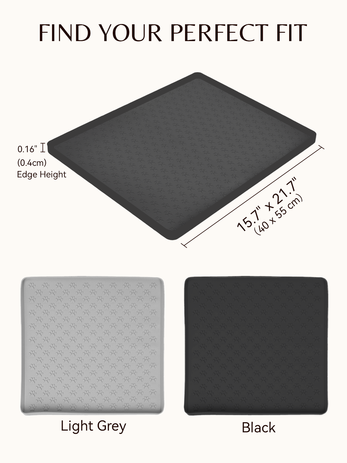 Furrybaby Silicone Paw Print Cat Litter Mat