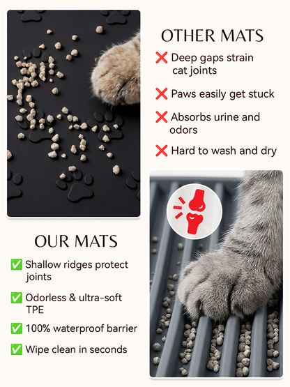 Furrybaby Silicone Paw Print Cat Litter Mat