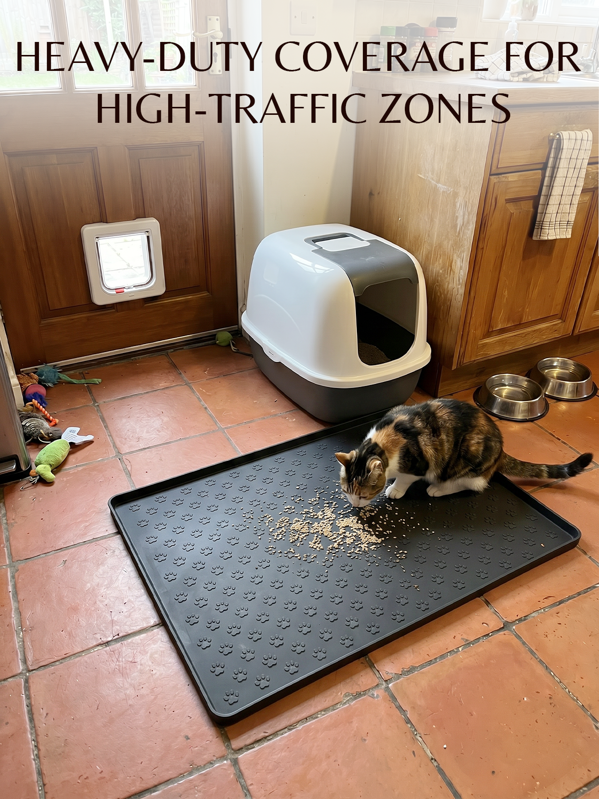 Furrybaby Silicone Paw Print Cat Litter Mat