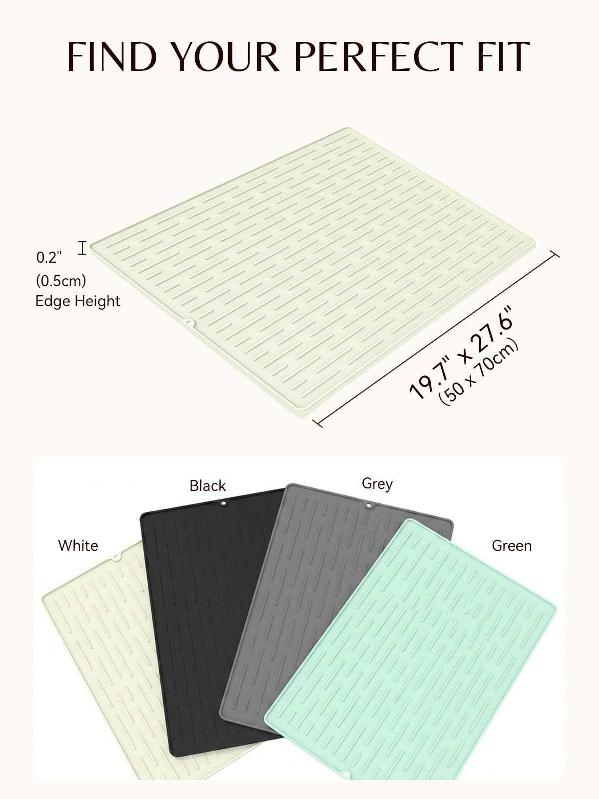 Furrybaby Minimalist Lined Silicone Cat Litter Mat
