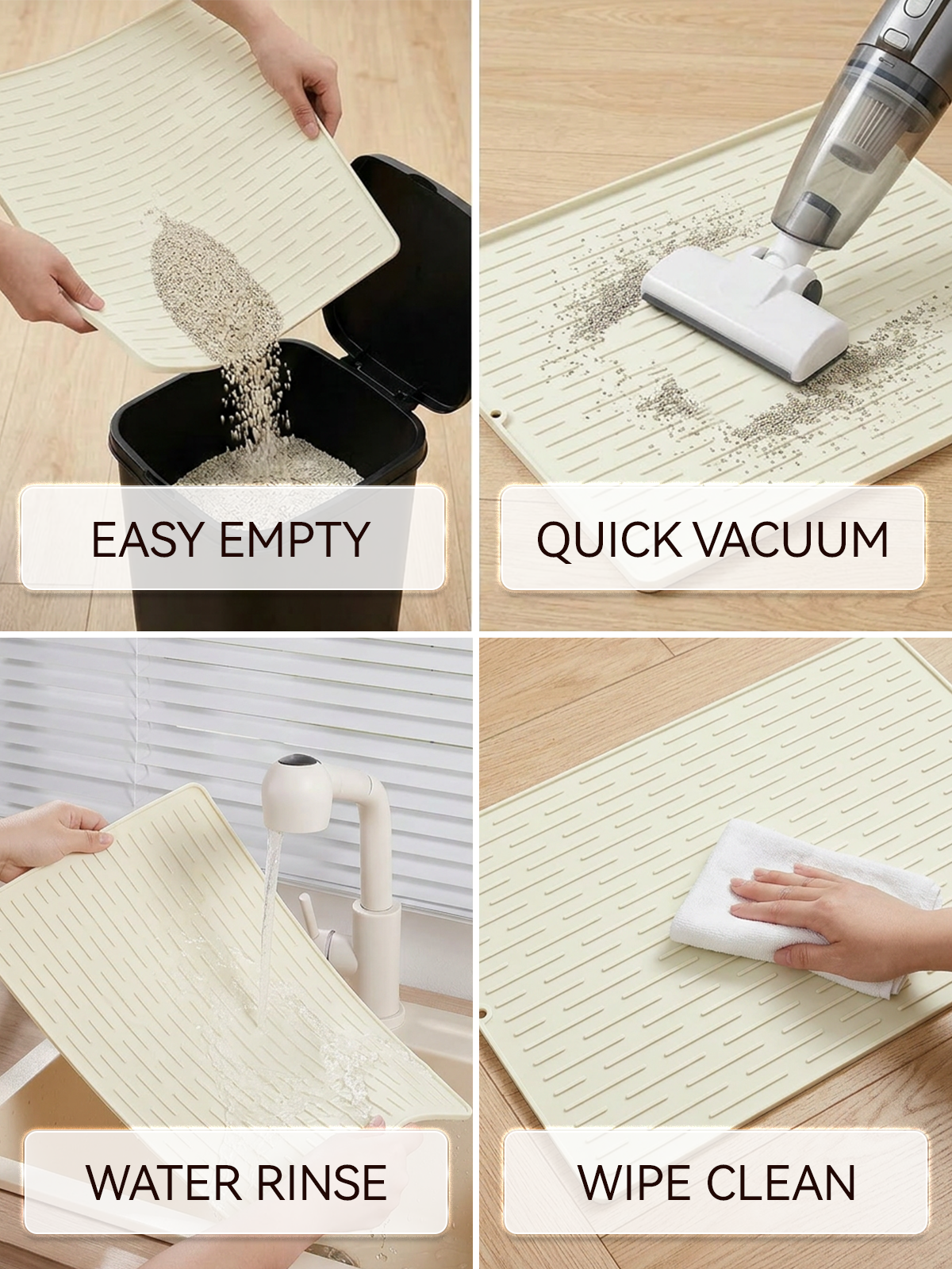 Furrybaby Minimalist Lined Silicone Cat Litter Mat