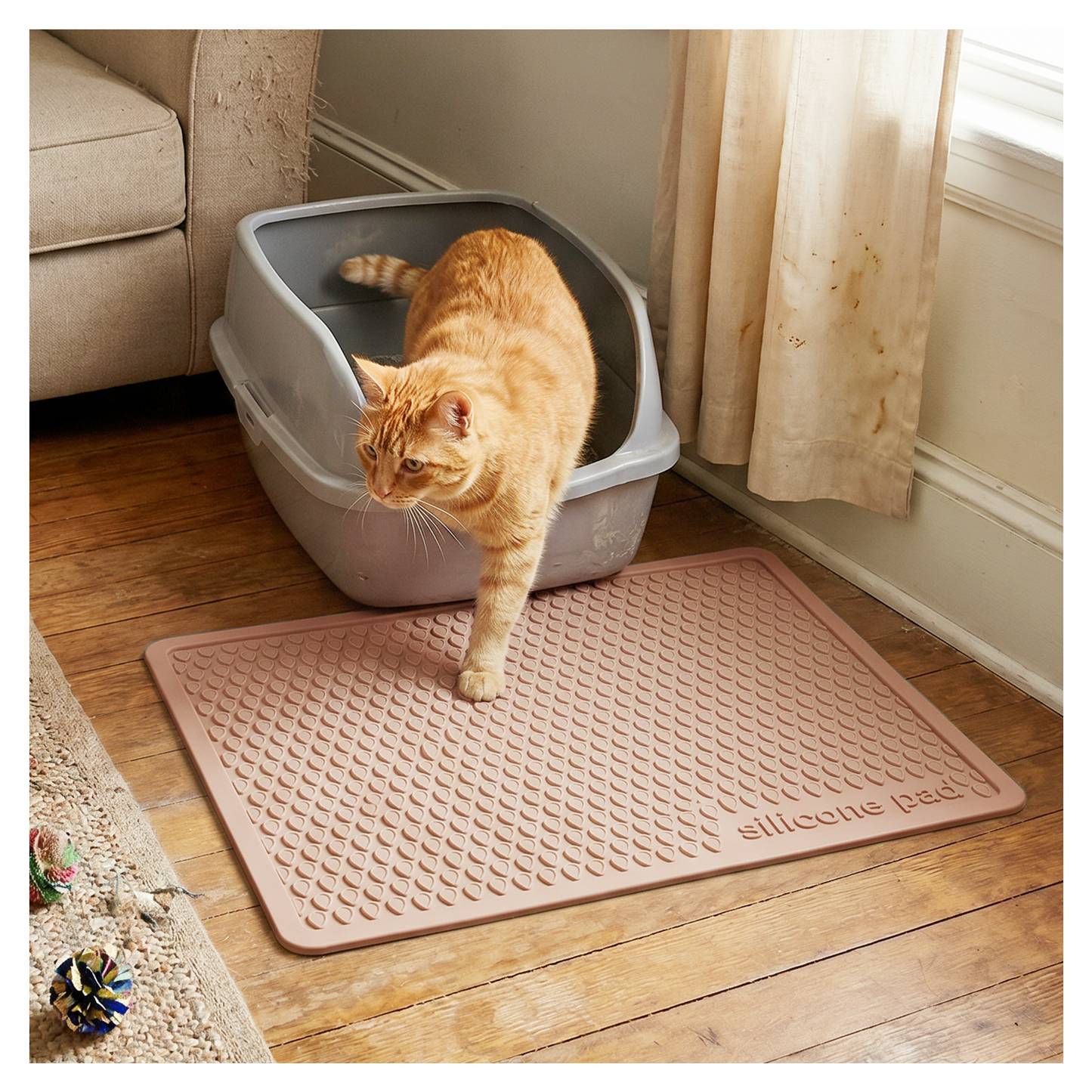 Furrybaby Silicone Teardrop Cat Litter Mat