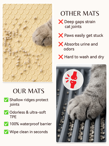Furrybaby Silicone Teardrop Cat Litter Mat