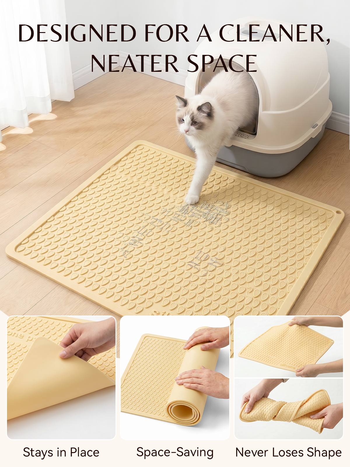 Furrybaby Silicone Teardrop Cat Litter Mat