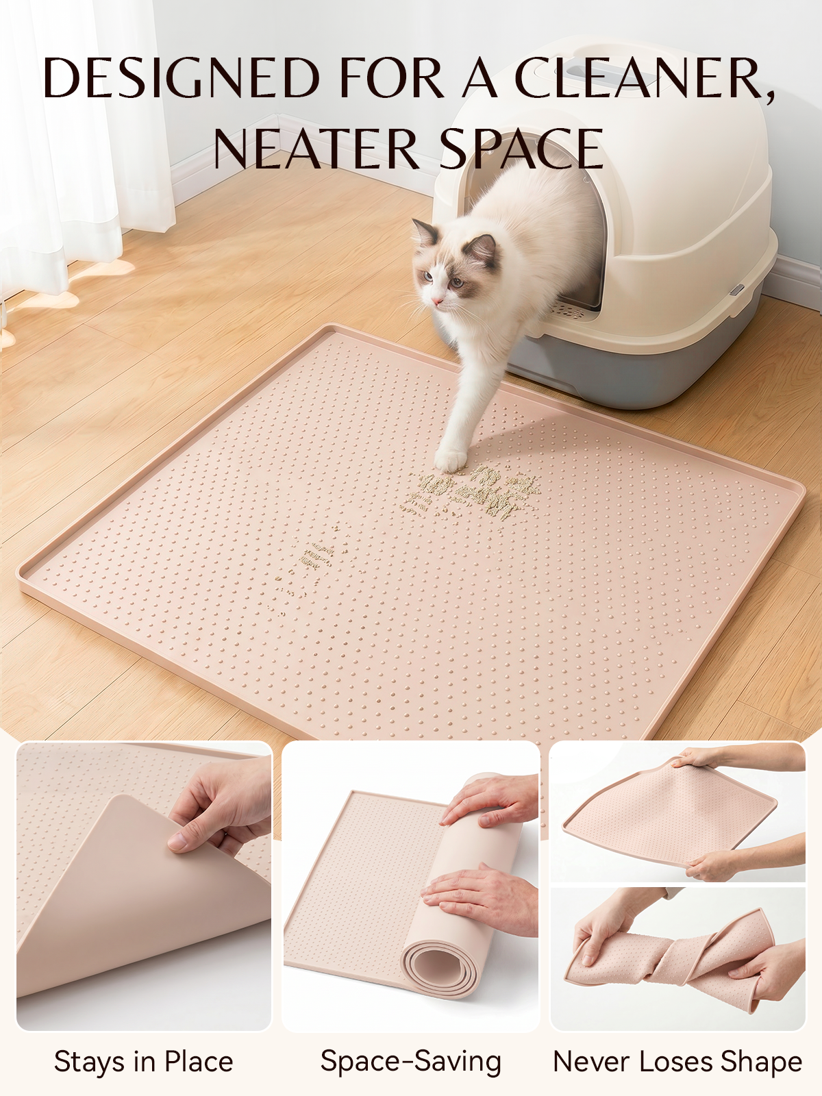 Furrybaby Silicone Polka Dot Cat Litter Mat