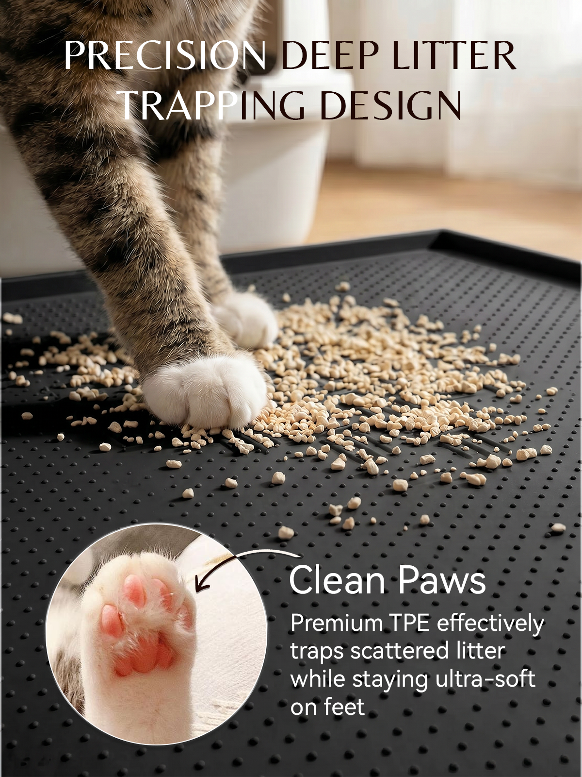 Furrybaby Silicone Polka Dot Cat Litter Mat
