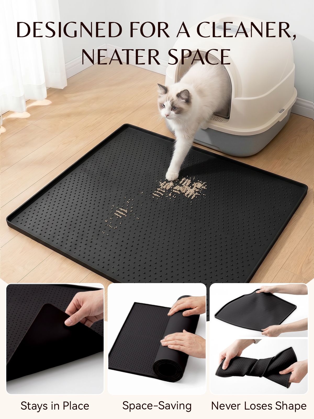 Furrybaby Silicone Polka Dot Cat Litter Mat