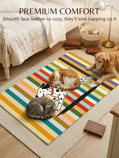 Furrybaby Rainbow Stripe Waterproof Dog & Cat Placemat