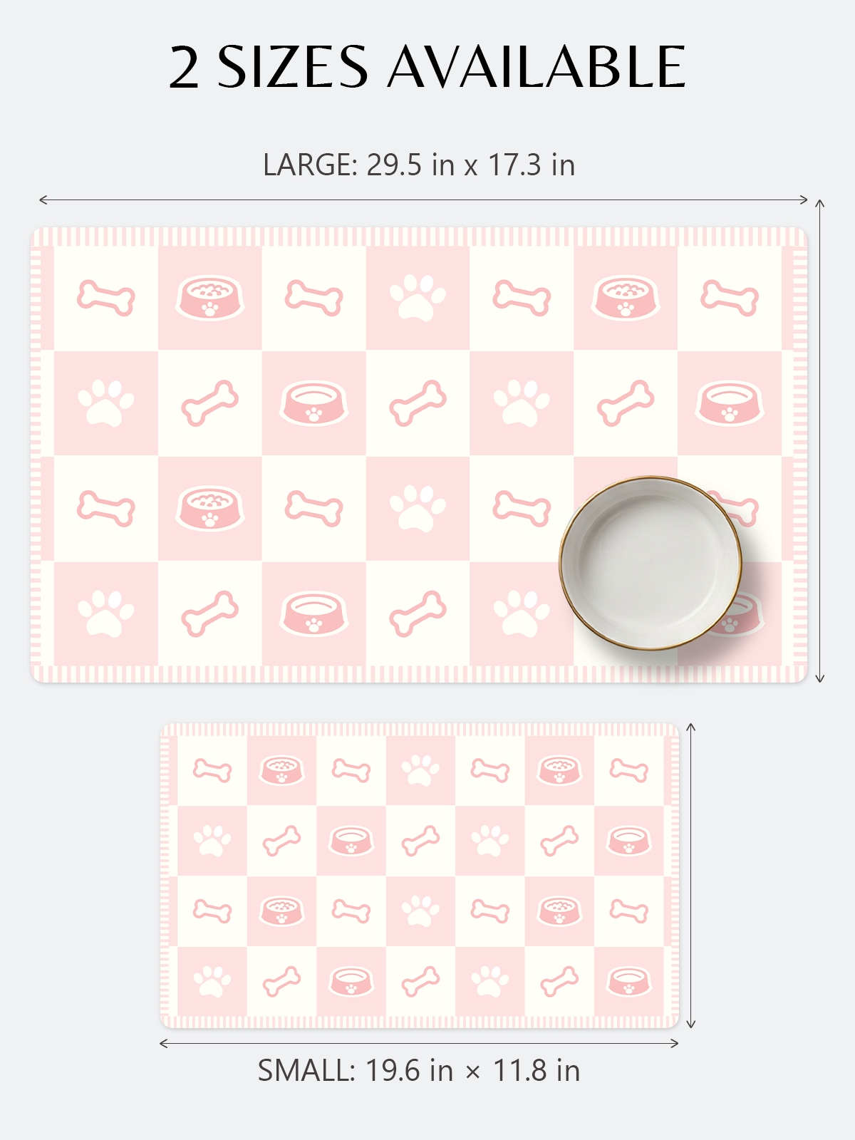 Furrybaby Classic Checkerboard Waterproof Dog & Cat Placemat