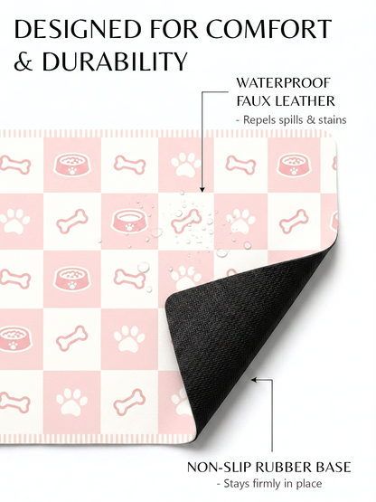 Furrybaby Classic Checkerboard Waterproof Dog & Cat Placemat