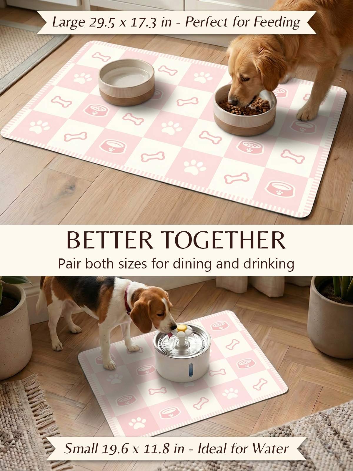 Furrybaby Classic Checkerboard Waterproof Dog & Cat Placemat
