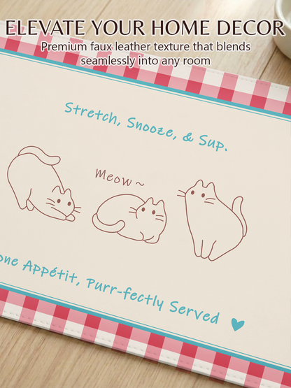 Furrybaby Three Kittens Waterproof Dog & Cat Placemat
