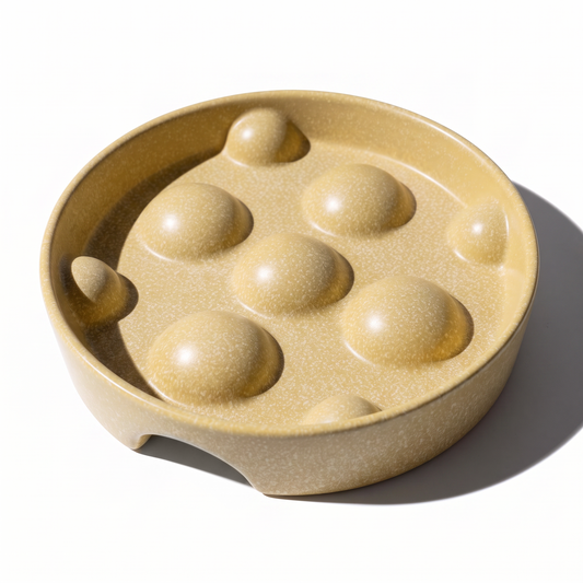 Ball Ceramic Slow Feeder Bowl for Dogs & Cats
