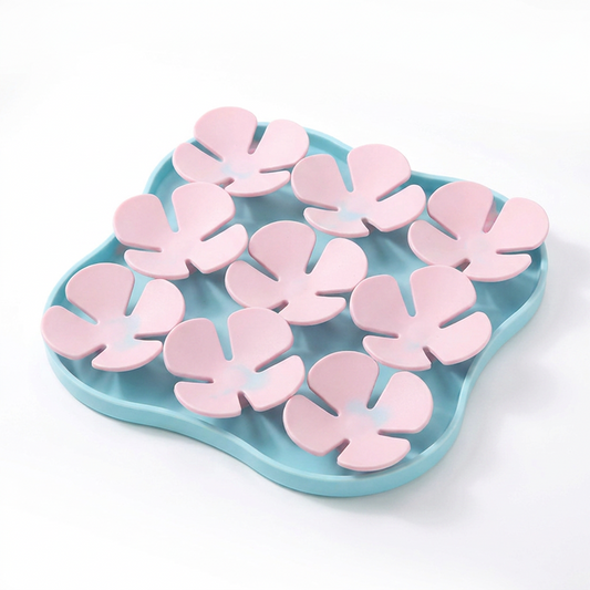 Flower Maze Silicone Slow Feeder & Lick Bowl with Suction Base