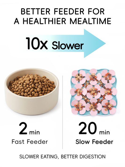 Flower Maze Silicone Slow Feeder & Lick Bowl with Suction Base