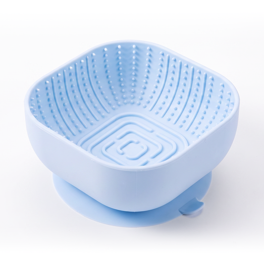 Textured Square Silicone Slow Feeder & Lick Bowl with Suction Base